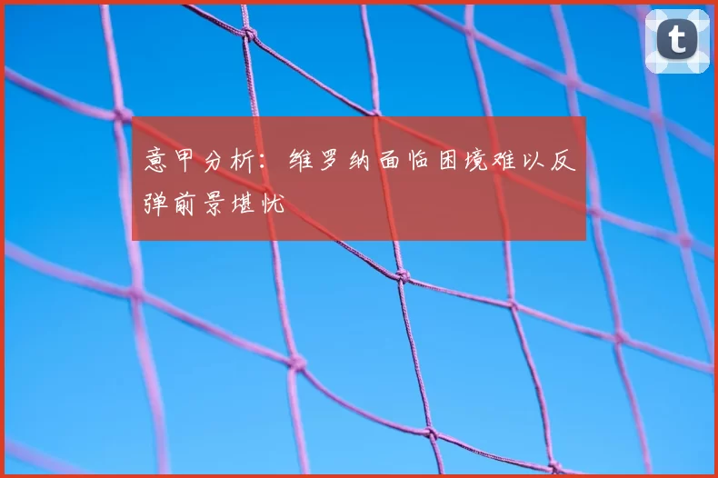 意甲分析:维罗纳面临困境难以反弹前景堪忧